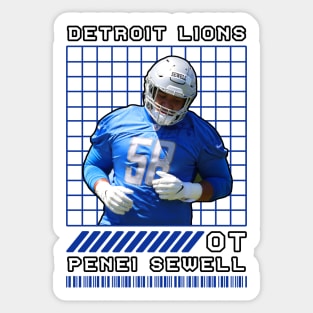 PENEI SEWELL - OT - DETROIT LIONS Sticker